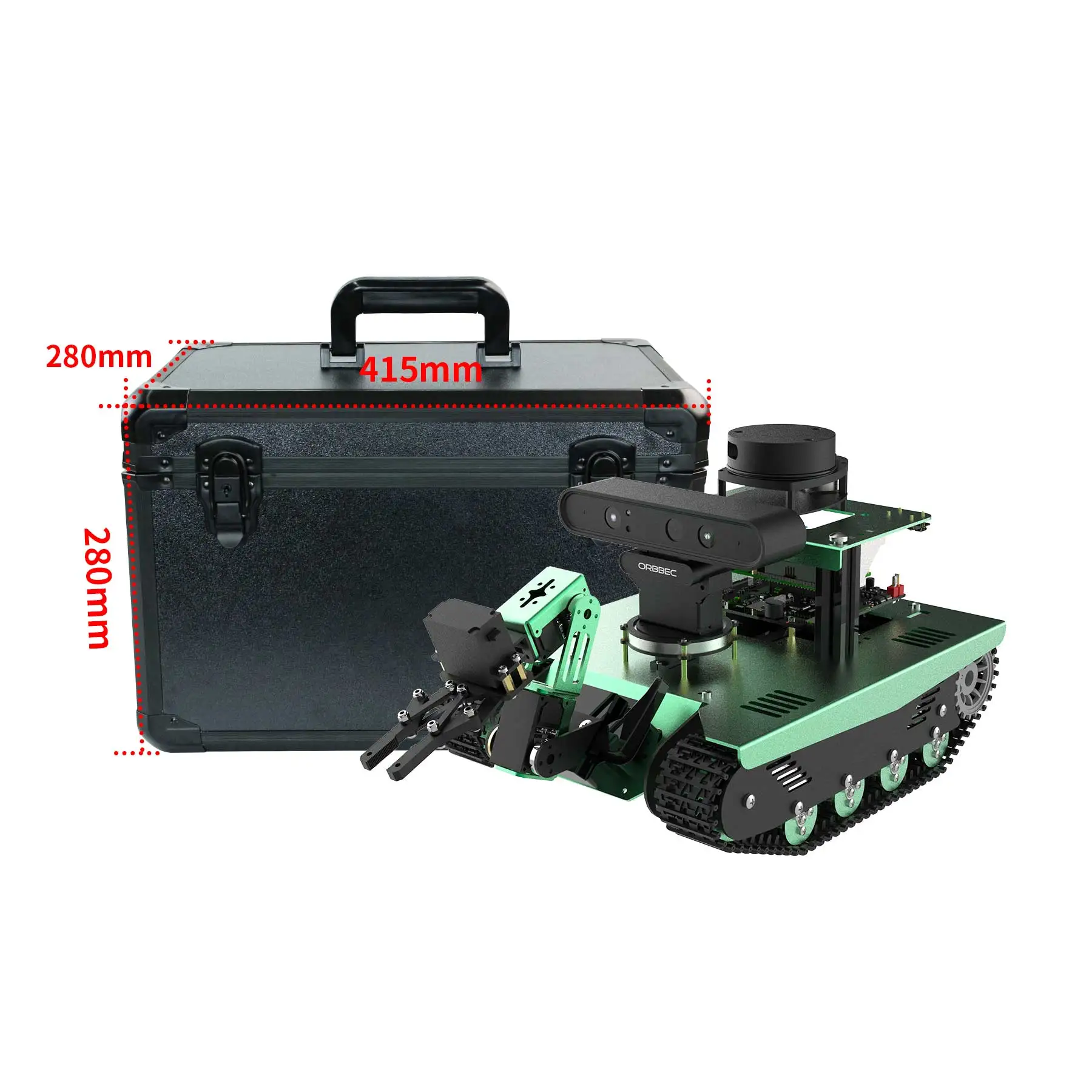 Yahboom Lidar ROS Tank Car With Robotic Arm Support 3D Mapping Navigation Autopilot Python Programming Based on Raspberry Pi 4B enlarge
