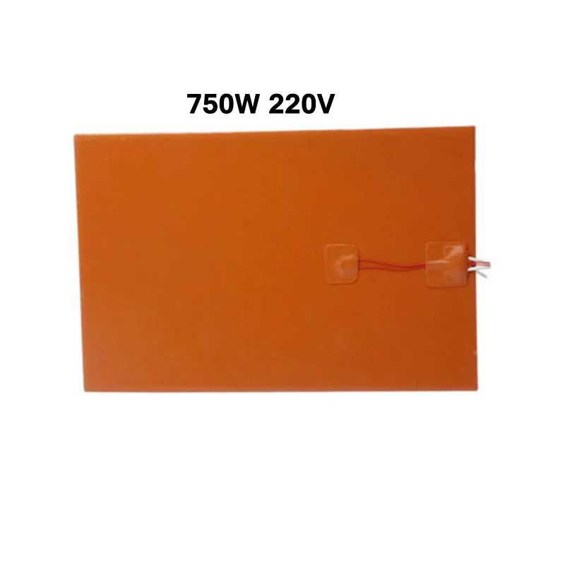 

220v 750w Heating Pad 20x30cm Silicone Gel Rubber Bottle Heater Carpet For 3D Printer Warming Accessories