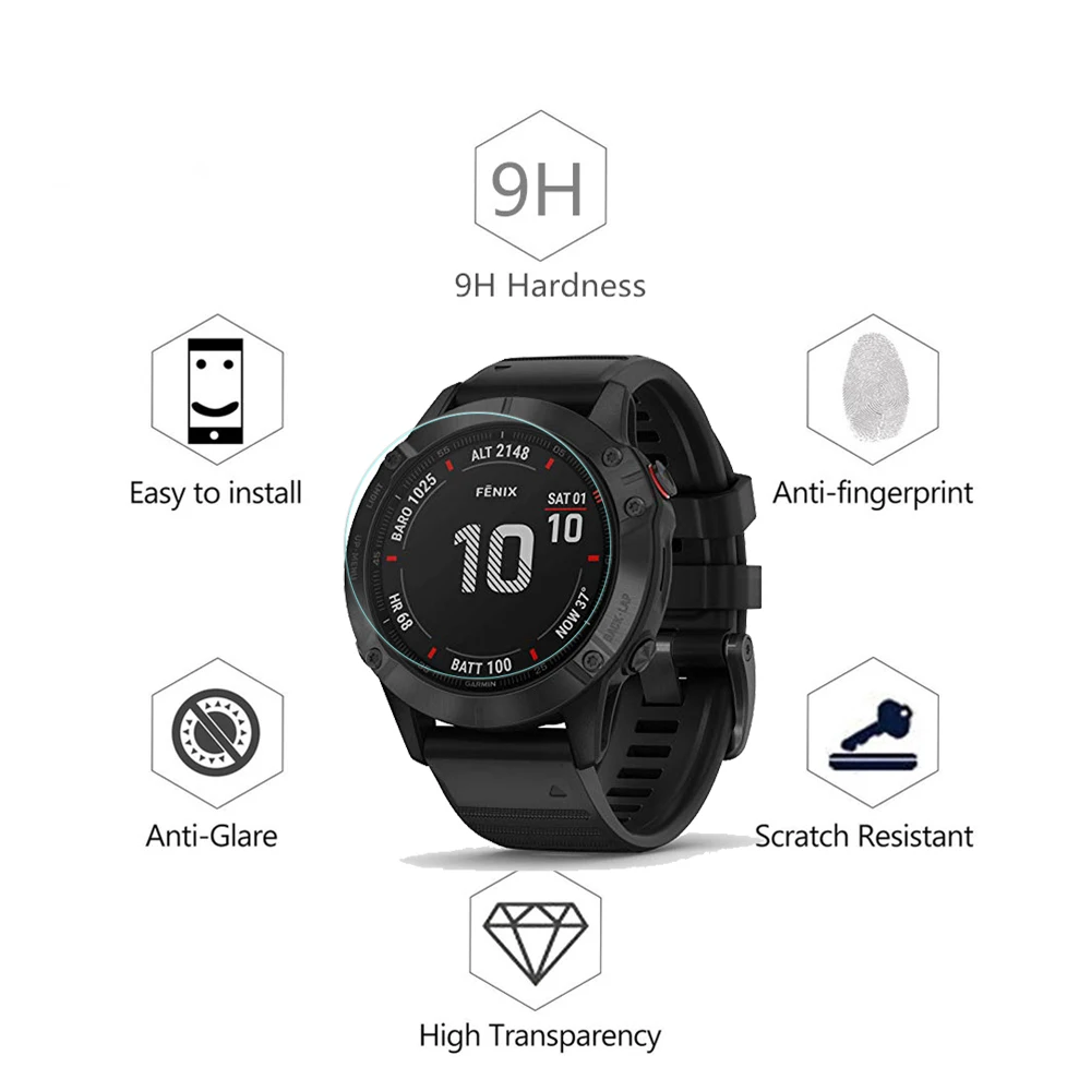 3 шт. новинка закаленное стекло защита для экрана Garmin Fenix 6 6s 6x Pro от солнечных