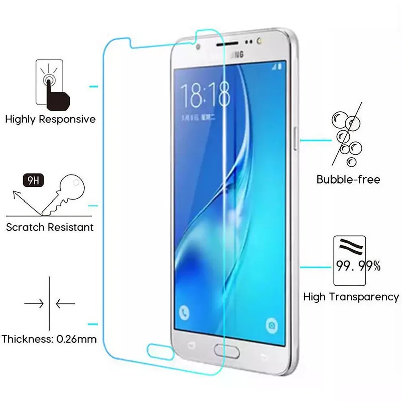 Защитное стекло закаленное для Samsung J5 2016 J3 J1 J7 6 J 1 3 5 7 J52016 5j 3j | Мобильные телефоны и