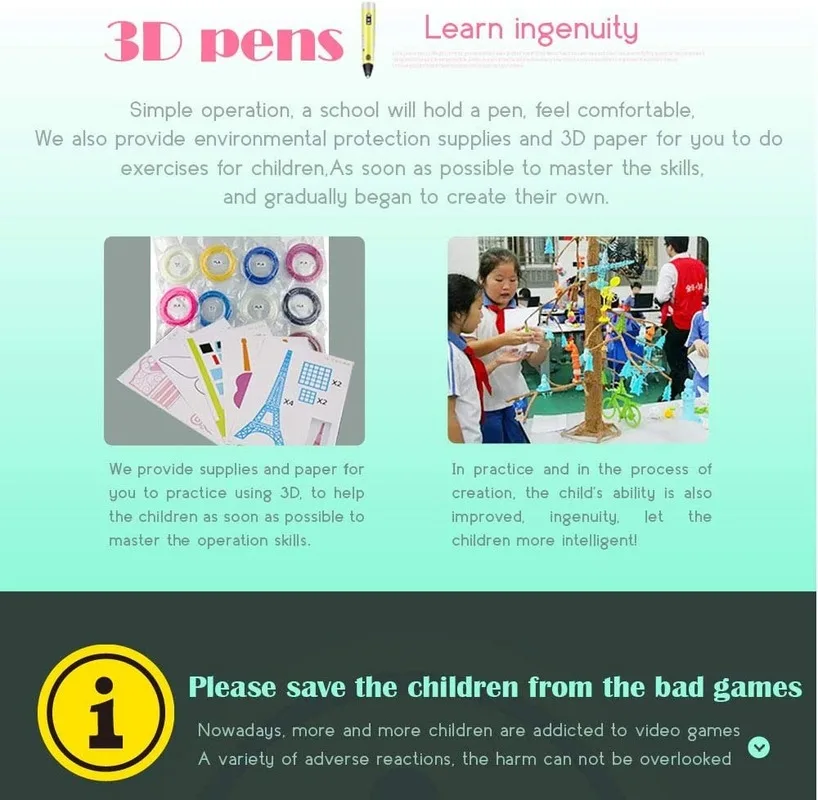 

HOT sale 3D Pen Professional RP300A DIY 3D Printing Pen Creative Toy 3D Drawing Pen Gift for Kids Design Drawing Christmas Gift