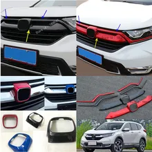 For Honda CRV CR-V 2017 2018 2019 2020 Car Sticker Body Trim Front Logo Decorative Mark Grid Grill Grille Racing Frame Part Hood
