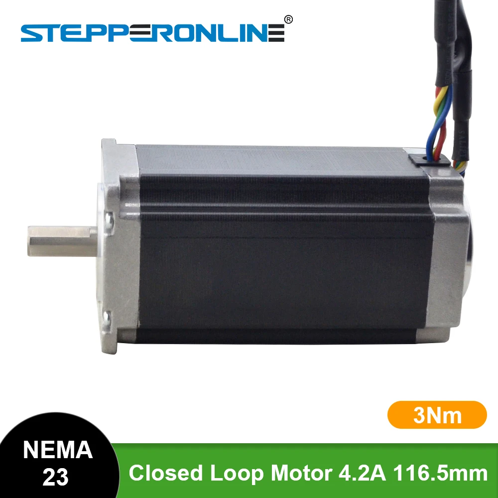 

STEPPERONLINE Nema 23 Closed Loop Stepper Motor 3Nm 4.2A with Magnetic Encoder 10mm Shaft Servo Motor Closed-loop Step Motor
