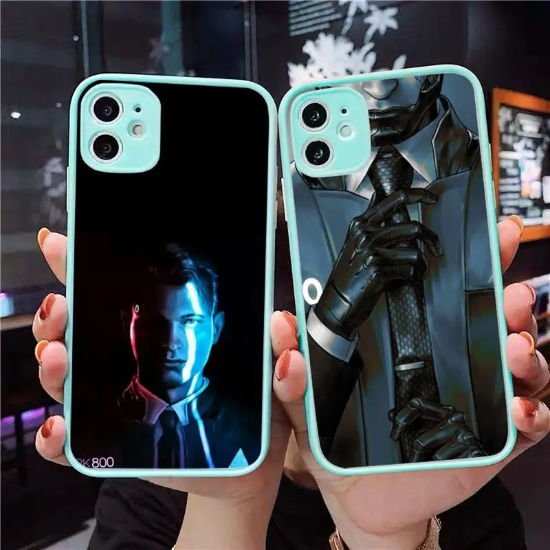 

Detroit Become Human RK800 Phone Case Matte Transparent for iPhone 7 8 11 12 s mini pro X XS XR MAX Plus cover funda