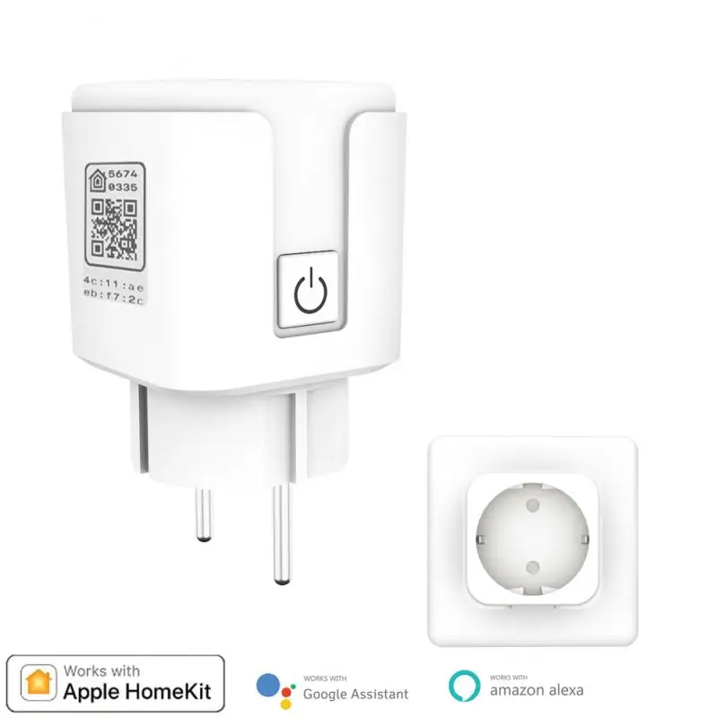 Tuya Smart Plug 16A WiFi Socket Remote Voice Control Power Energy Monitor Outlet Timer Work With Alexa Google Assistant | Электроника