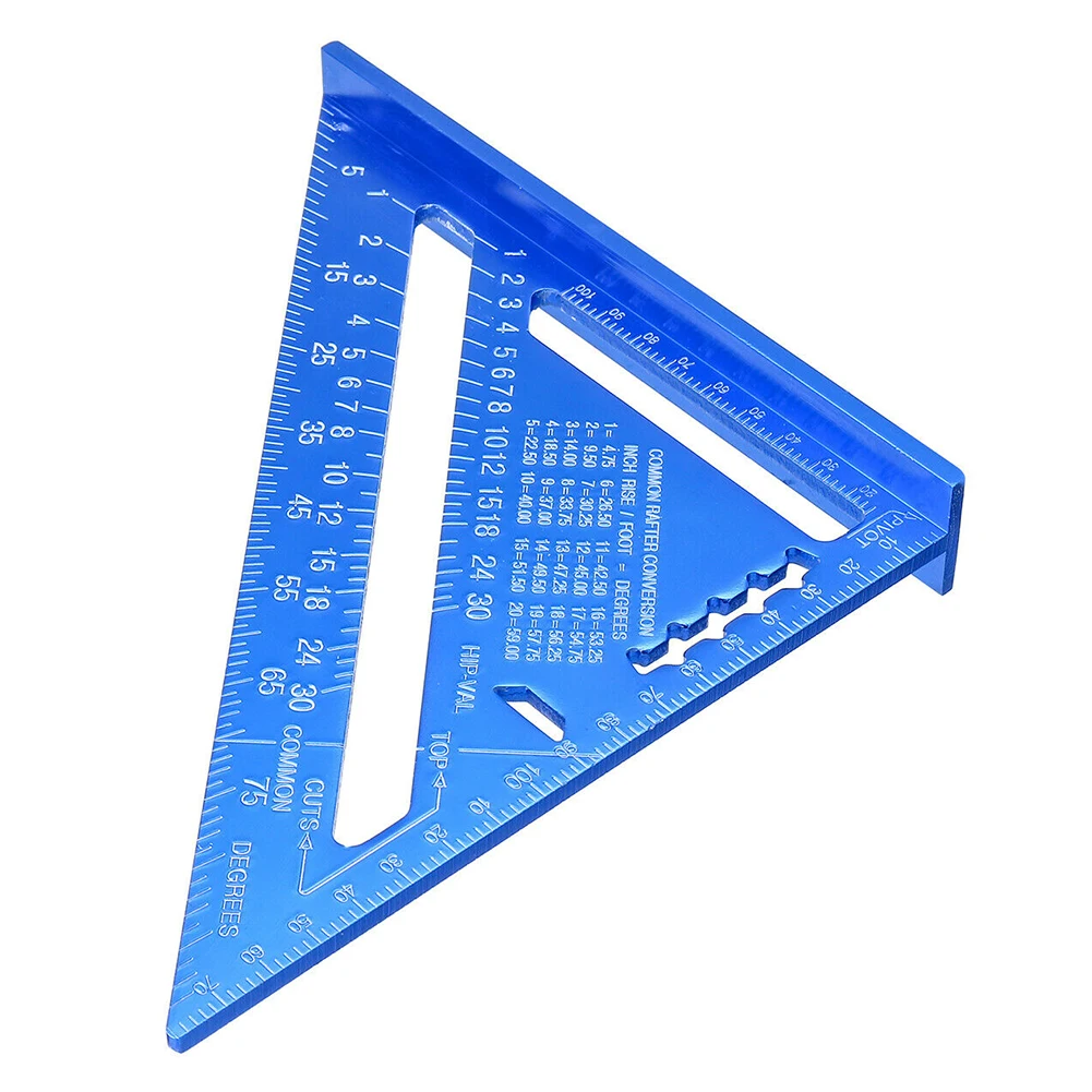 

Woodworking Triangle Ruler Measuring tool DIY Portable Blue High stength