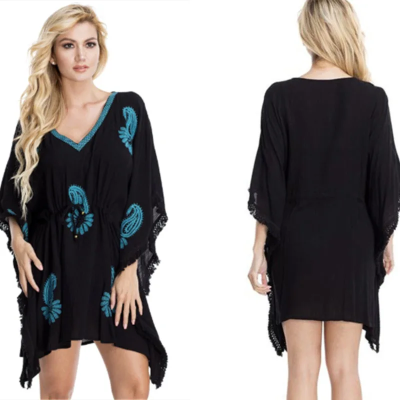 Пляжные платья купальники туники для выхода Выходное платье пляжа экспресс