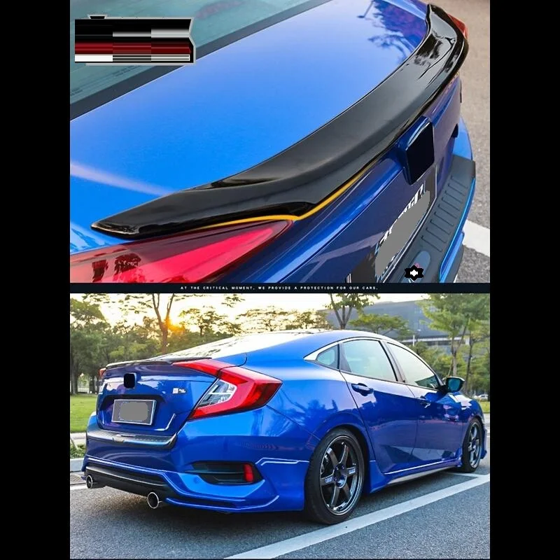 

Automobile Rear Accessories Aileron Voiture Tuning Auto Trasero Aleron Car Spoiler Wing 2016 2017 2018 2019 FOR Honda Civic