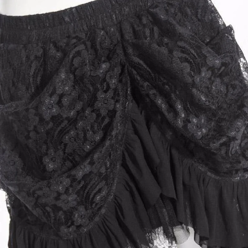 Размера плюс S ~ 5XL Для женщин сексуальная Готическая банкет птицы хвост кружевные