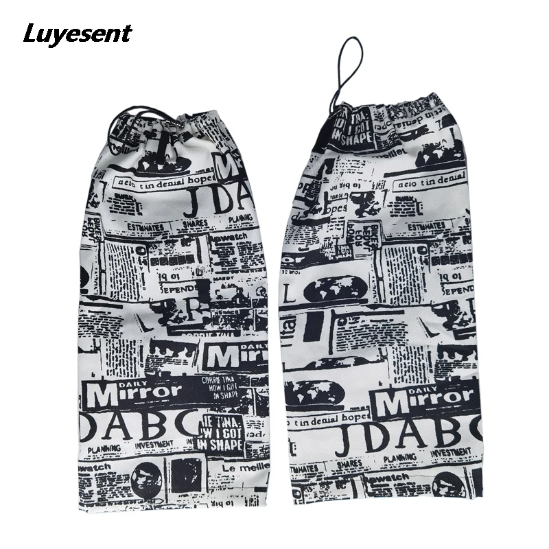 

Women Gothic Cool Newspaper Print Leg Warmer 2021 Lady Street Adjustable Buckle Strap Sport Streetwear Fashion Calf Length Sock