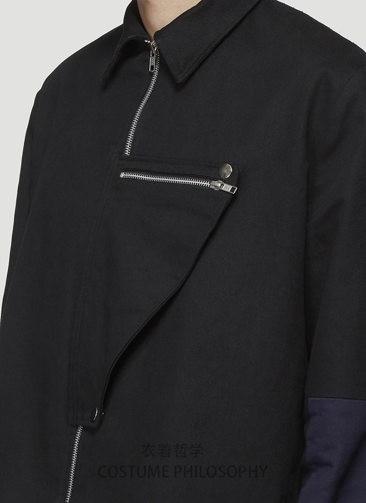 Мужская короткая куртка на молнии с воротником-стойкой два цвета Осень-зима [M-6XL!]