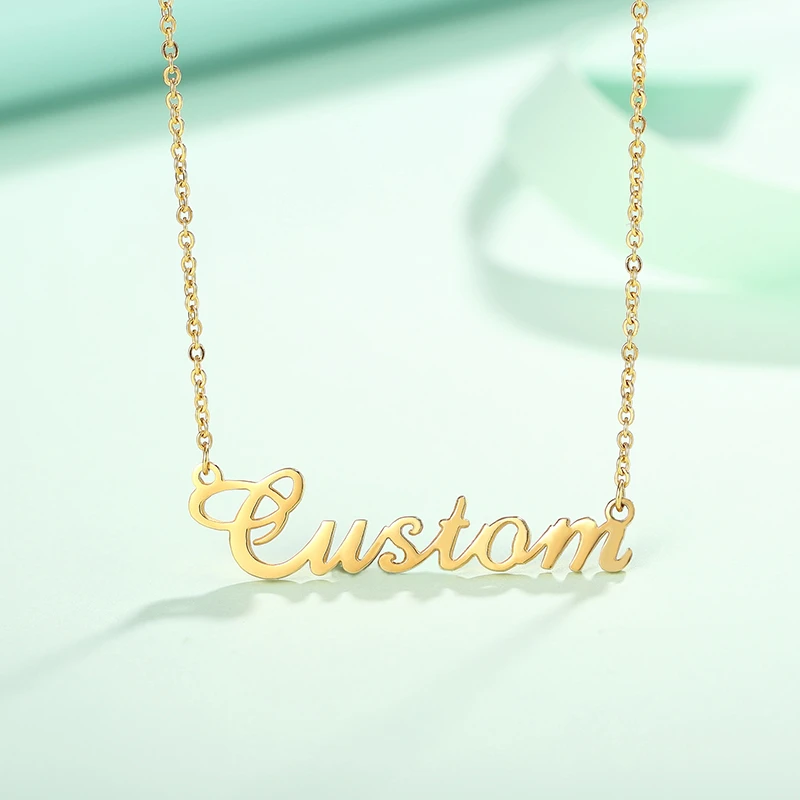 Персонализированные заказное имя ожерелье 100% нержавеющая сталь почерк чокер