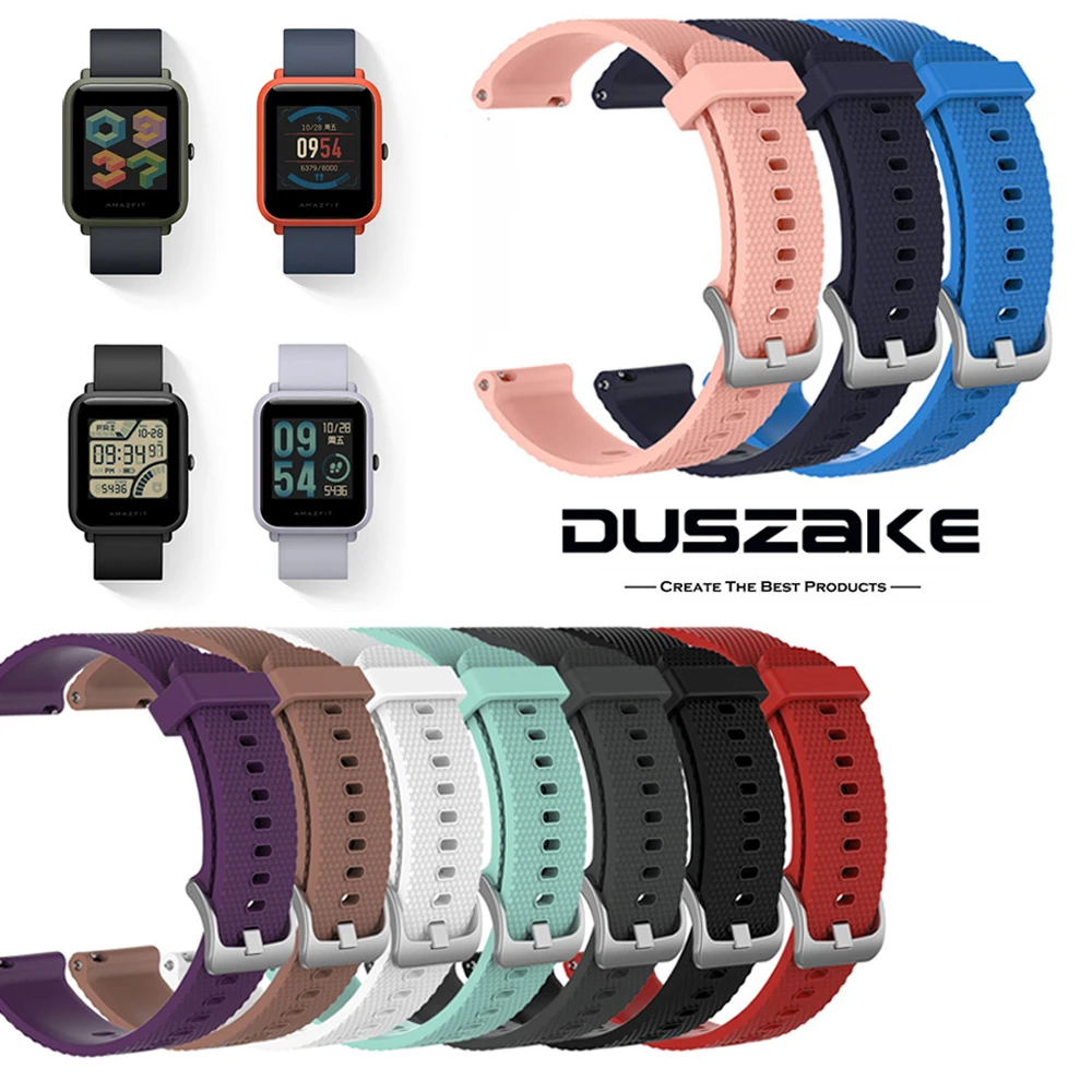 Ремешок силиконовый для смарт часов Xiaomi Huami Amazfit Bip BIT Lite 20 мм|Смарт-аксессуары| |