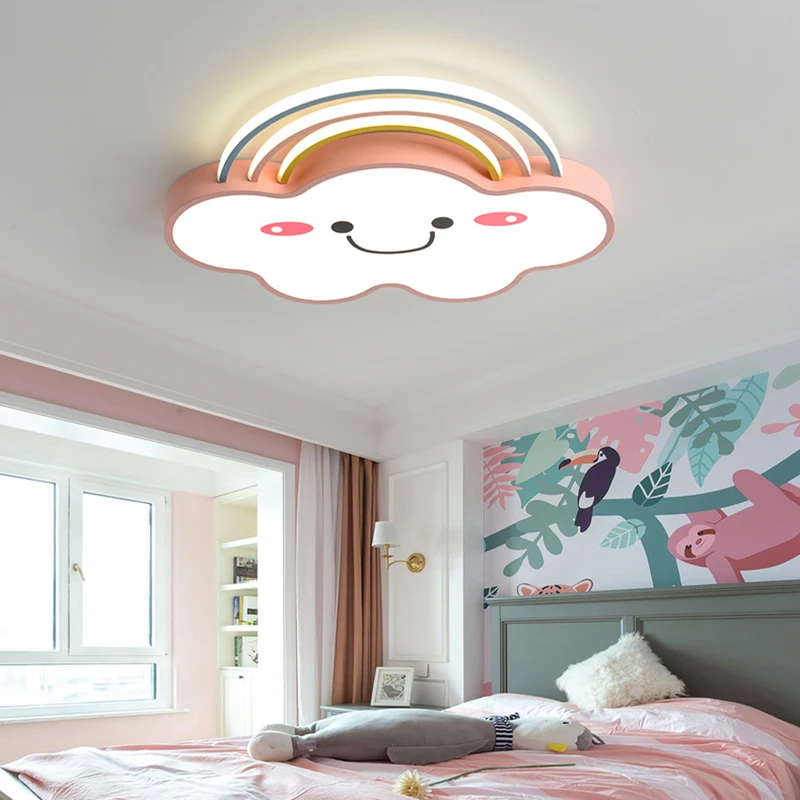$77.91 Nordic kindergarten children's room kids bedroom decor led lamp lights for room dimmable ceiling light home decoration lamparas