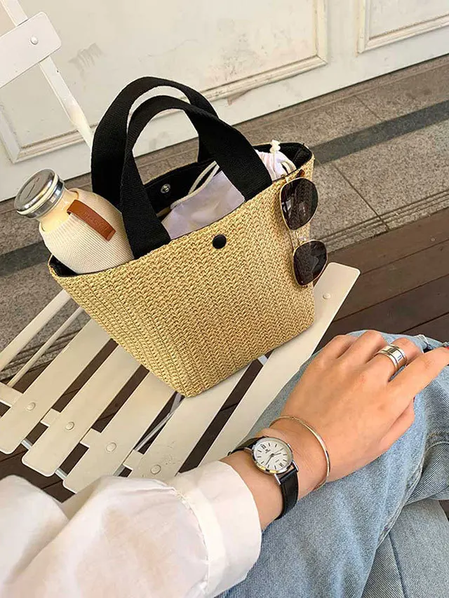 women's Handbag bag designer Luxury Summer bags Women Handbag 2021 Beach Weaving Ladies Straw Bag Wrapped Beach Bag Handbags