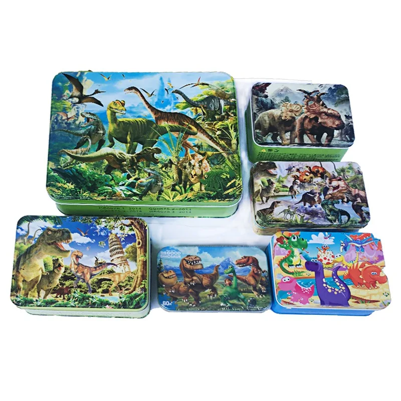 Factory Sales Dinosaur Jigsaw Puzzle Children 100-200 PCs Boys 34-6-7-8-Year-Old 500 PCs Educational Wooden Toy