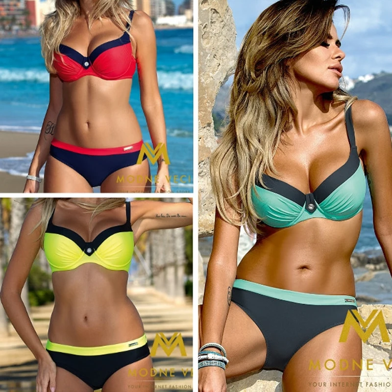 Новинка 2021, соблазнительный купальник бикини с собранной подошвой, женский модный пляжный купальник с разрезом и косточками, бикини