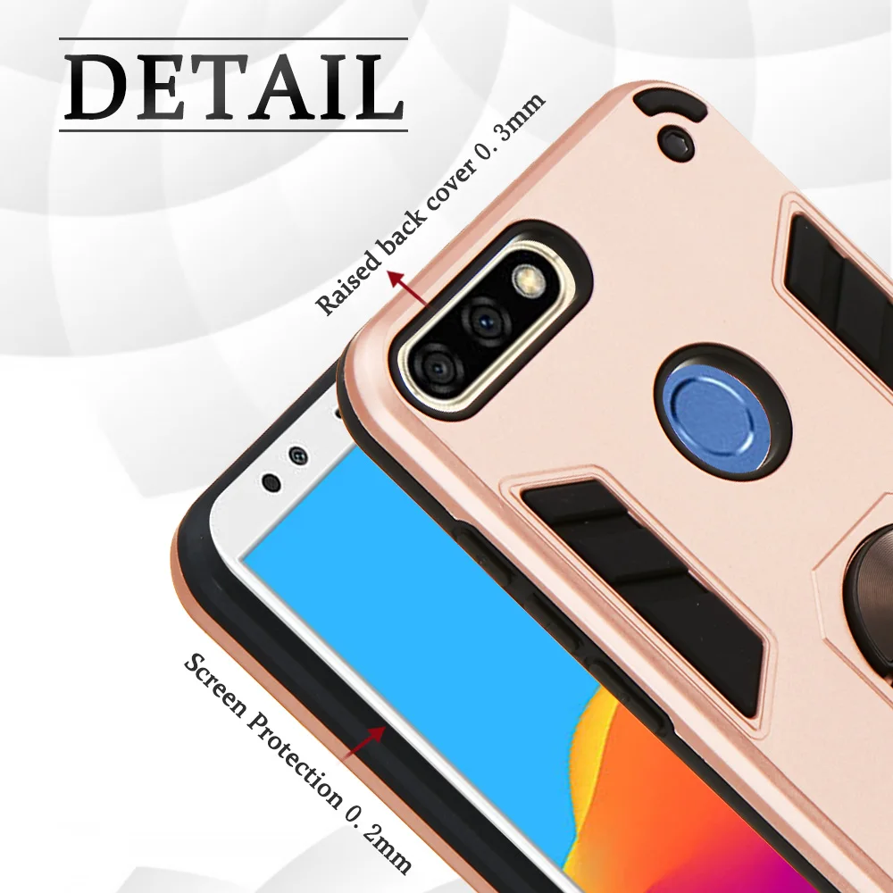 Автомобильное кольцо силиконовый чехол для Huawei Honor 9X TPU Чехлы Enjoy 10 Plus 8A 7S 7A 7C 8S 20S V30