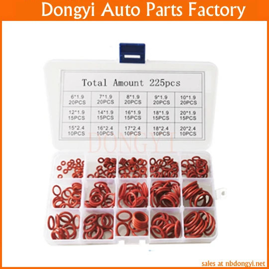 O-RING автомобильное кондиционирование VMQ уплотнительное кольцо 225 шт фартук для