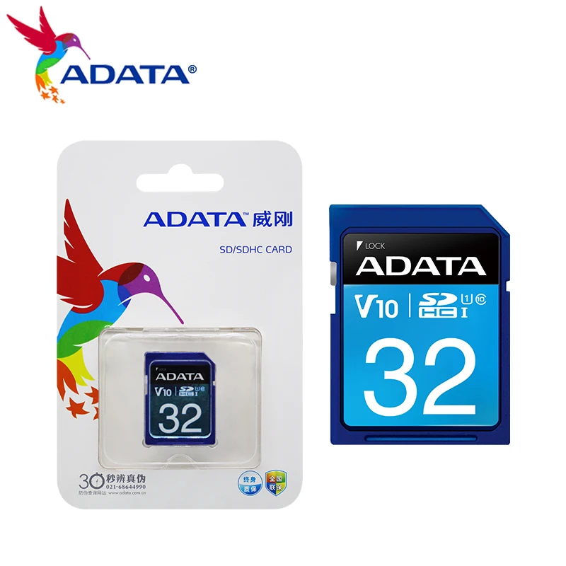 Оригинальная SD-карта ADATA 32 Гб SDHC UHS-I класса V10 высокоскоростная флеш-карта для