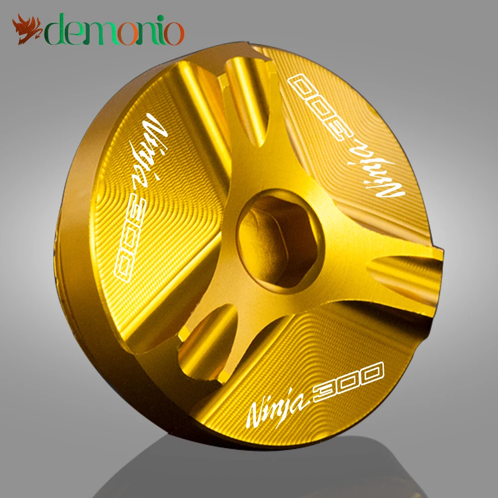 

For KAWASAKI NINJA 300 NINJA300 Ninja300 2013-2017 2016 2015 2014 Motorcycle CNC Aluminum Engine Oil Filter Cup Plug Cover Screw