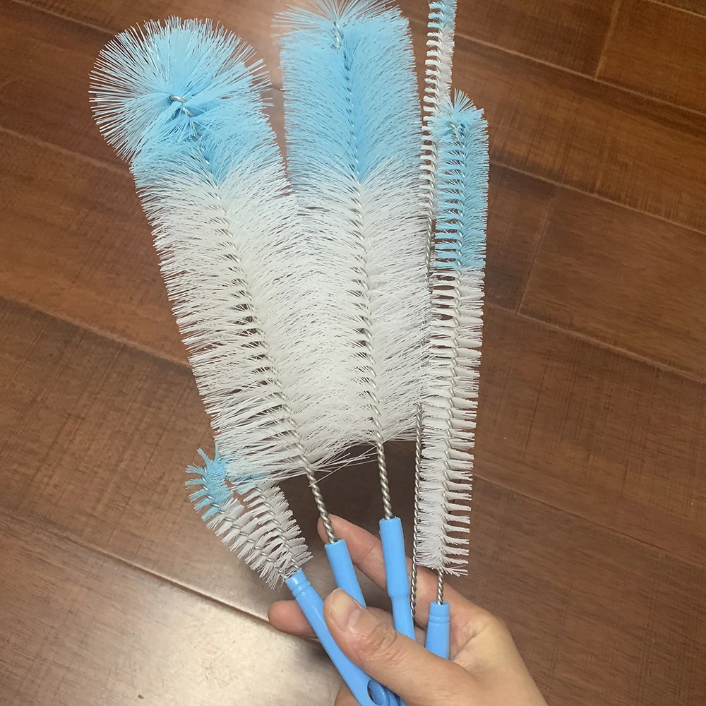 

5pcs Bottle Brush Cup Unisex Baby Green Brush Bottle Casual Handle Cleaning Long Pink Multifunction Blue