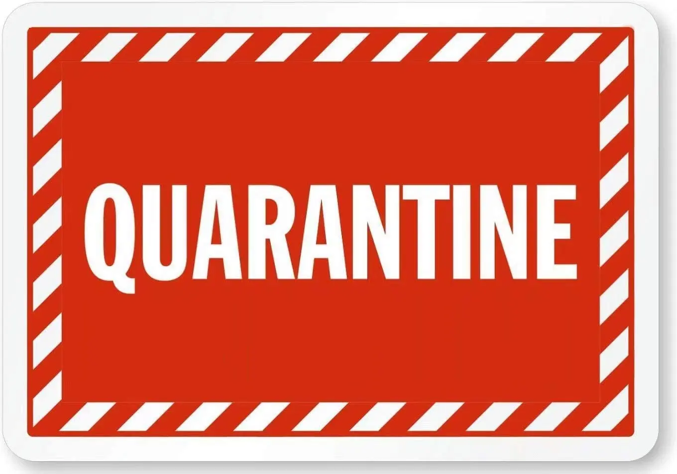 

Quarantine Poster Funny Art Decor Vintage Aluminum Retro Metal Tin Sign Painting Decorative Signs 20x30cm