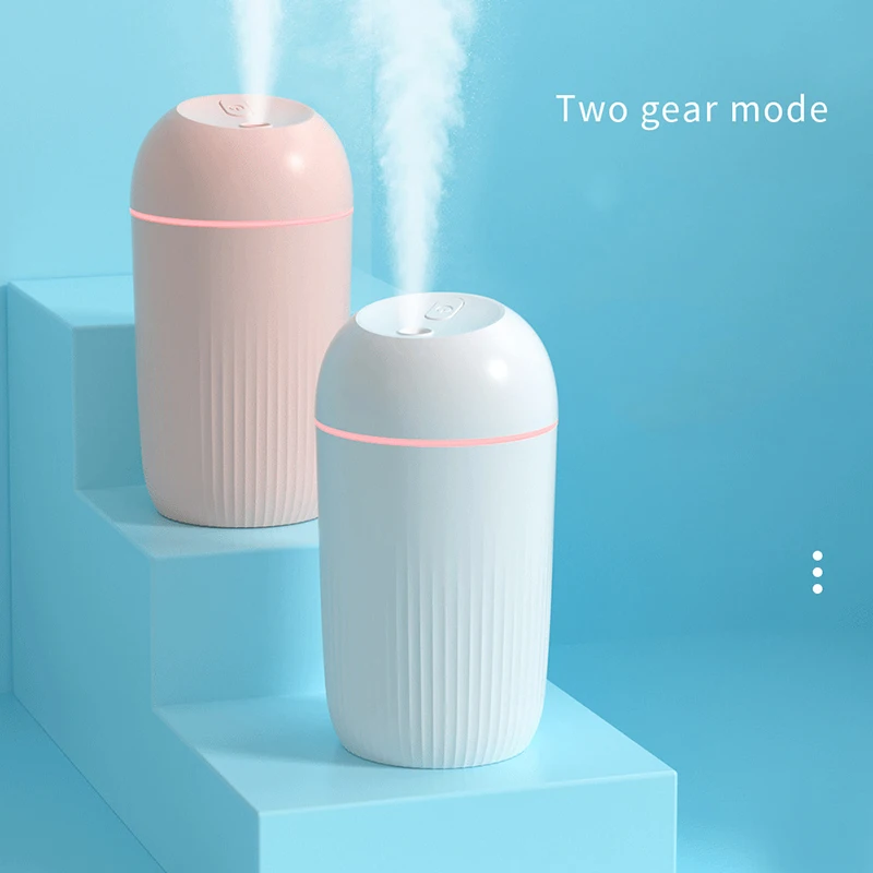 

400ML USB Silent Air Humidifier Ultrasonic Cool Mist Maker Essential Oil Diffuser Fogger with LED Night Light Mist Humidifier
