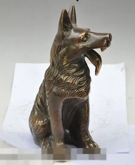 S5546 9 &quotКитайский Бронзовый животное год зодиакальный фэншуй Богатство волк