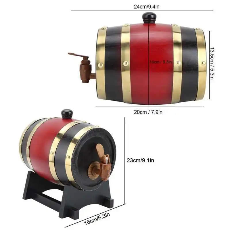 1 5 деревянная бочка для вина дубовое пивоваренное оборудование мини-бочка