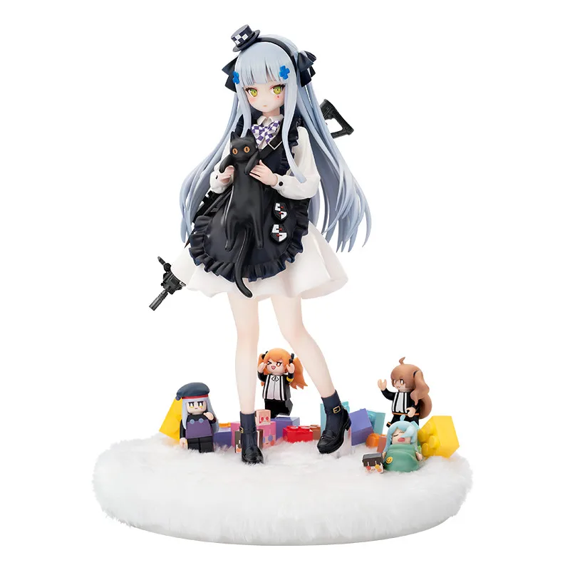 

22Cm Girls Frontline Hk416 Anime Figure Models 1/7 Gift of Black Cat Ver Anime Figurine Periphery Action Toy Figure Collection