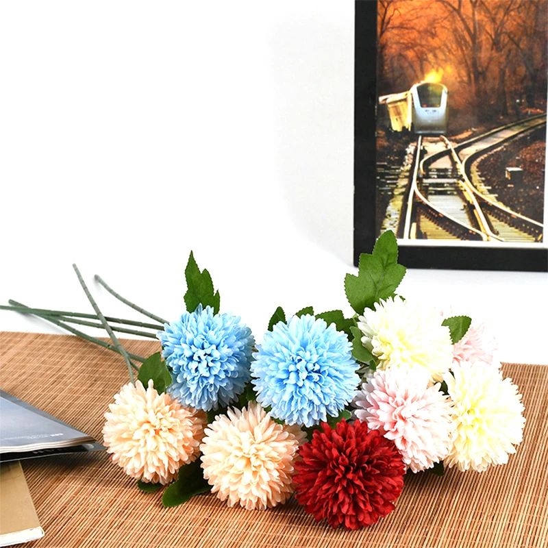 Фото Искусственный букет цветов для свадьбы 6 шт./лот 20 см декоративная ваза стола