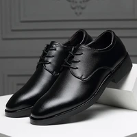 new mens quality genuine leather business casual shoes british formal single shoes lace up mens shoes large size 46 47
