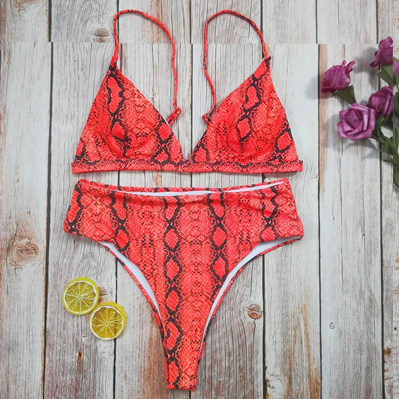 Купальник с высокой талией женский комплект 2 шт. бикини пуш-апом 2020 | Женская