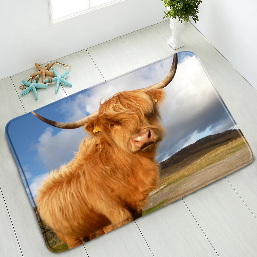 

Коврик для ванной с животными и коровами, кухонные Нескользящие Коврики для пола в спальню, гостиную, входную дверь