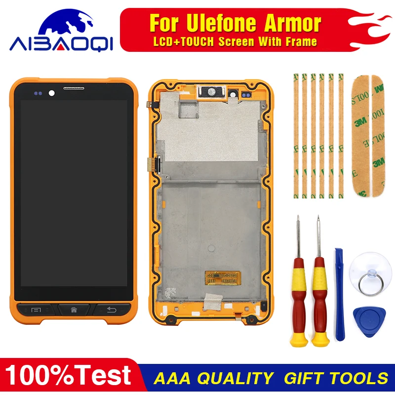 Сенсорный ЖК экран для Ulefone Armor Digitizer в сборе с рамкой запасные части + Кнопка