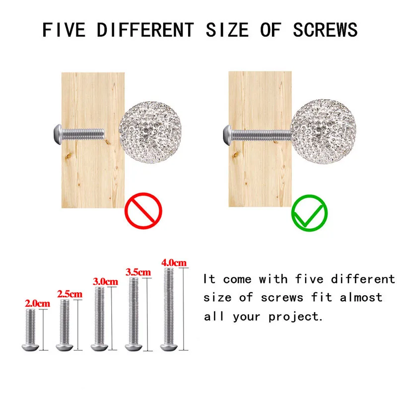 Ручка для мебели в форме хрустального шара ручка комода ящика кухонного шкафа