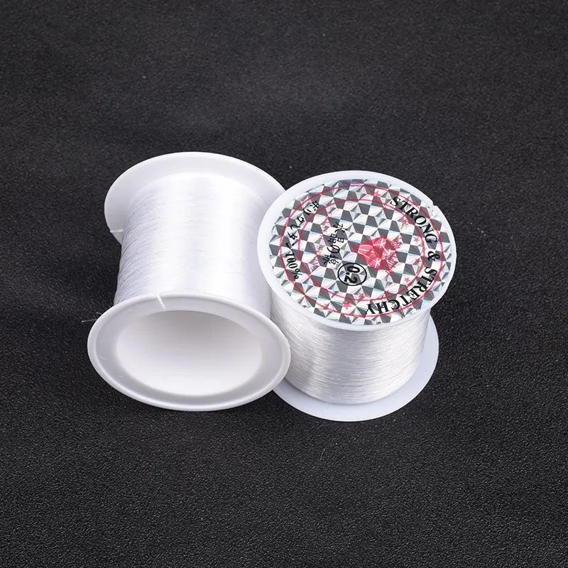 Ручная работа бисерное неэластичное кольцо в виде рыбьей лески прозрачное без