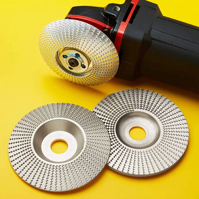 

Wood Shaping Disc Set for Angle Grinder Woodworking Grinding Wheel Shaping Dish 5/8Inch Arbor (Silver, 4Pcs)