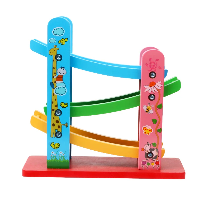 Детская деревянная пандусы для автомобилей гонки 3 уровня игрушечный автомобиль