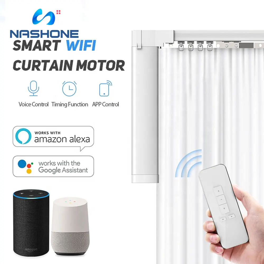

Electric Curtain Automatic Curtain Control System Tuya Smart Home Works With Amazon Google Home Alexa Curtain
