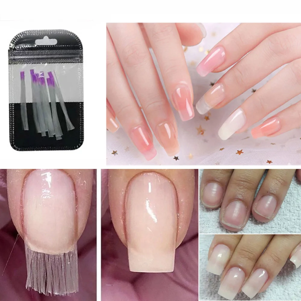 Модный из стеклопластика для наращивания ногтей Акриловые Советы Набор