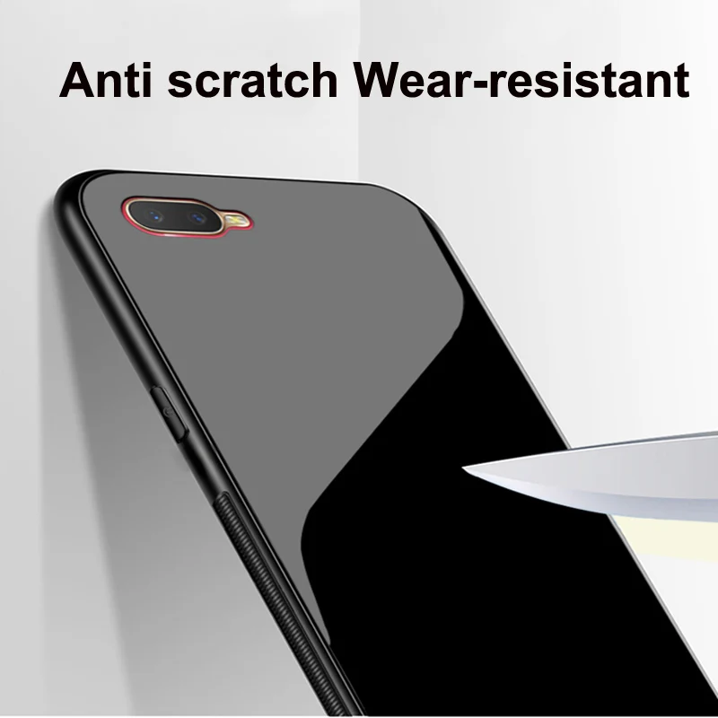 Для OPPO RX17 Neo case 6," Звездное небо закаленное стекло+ края из ТПУ тонкий жесткий чехол для OPPO RX17Neo бампер RX 17 Neo чехлы