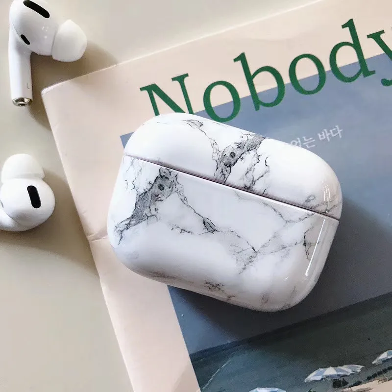 White Мраморный чехол для Airpods Pro, чехол для беспроводных Bluetooth наушников, чехол для Airpod 3, чехол для Apple Air Pods Pro, Fundas Coque - Цвет: White