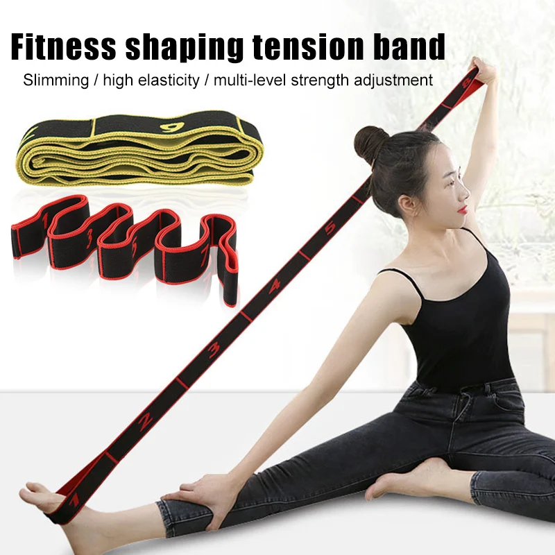 

2020 Newly 8 Grid Digital Position Elastic Band Stretch Belts for Fitness Yoga Latin Dance N66