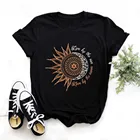 Женская свободная футболка с круглым вырезом, Повседневная модная эластичная футболка с надписью, принтом Солнца и Луны, с коротким рукавом, лето 2021