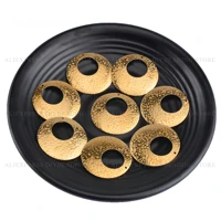 4 200 pcs charms for earring making brass circle donut charms curved round pendant finding material lots supplies