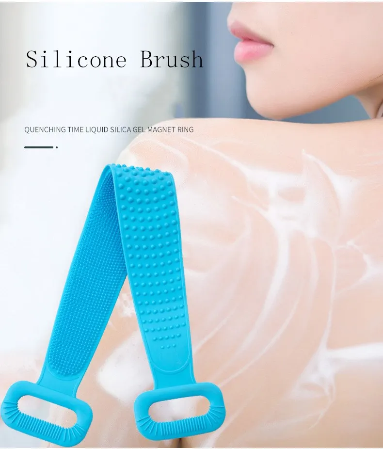 

Silicone Back Scrub Back Scrubber Foot Scrubber Silicone Brushes Bath Massage Exfoliating Cloth Shower Cleaning Brush for Body
