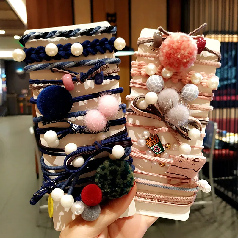 

12pcs 2020 New Korean Little Fresh Women Kids Girls Elastic Hair Rubber Bands Accessories Tie Rope Holder Ornament Scrunchies
