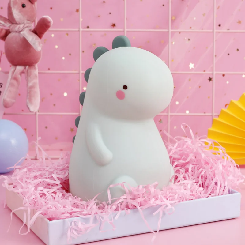 Lâmpada para Presente do Bebê Presente de Natal Decoração da Sua dos Desenhos Animados Night Light Recarregável Dinossauro Noite Crianças Ano Novo Casa Led Usb